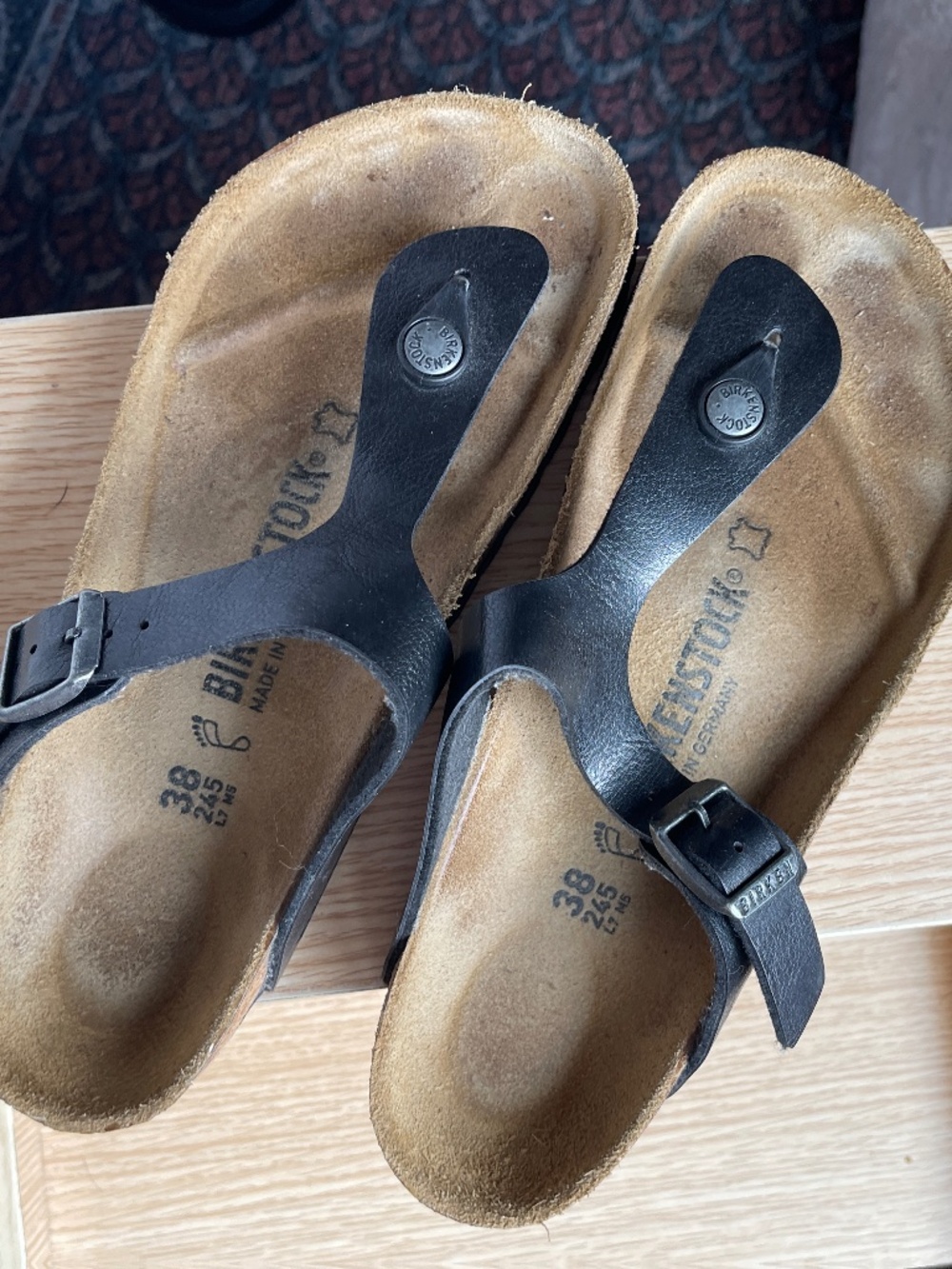 Metallic Black Birkenstock Size 38